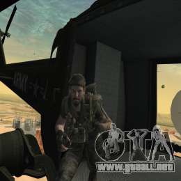 Helicóptero Huey de call of duty ops negro para vista lateral GTA San Andreas