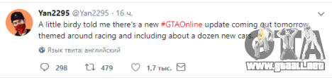 La nueva actualización para GTA Online está en el camino?