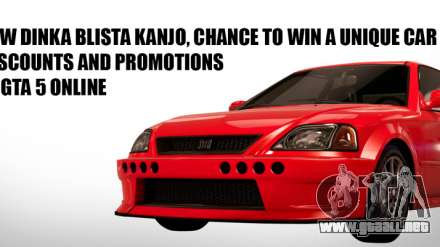 Nueva Dinka Blista Kanjo Compact en GTA 5 Online y también promociones y liquidaciones doble para la prueba
