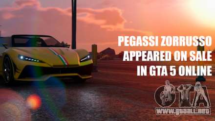 Coche Pegassi Zorrusso ahora disponible en GTA 5 Online