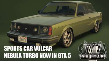 Coche deportivo Vulcar Nebula Turbo salió a la venta GTA 5 Online