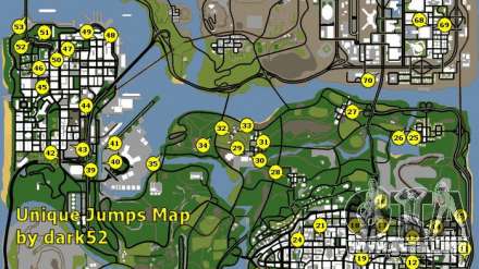 Saltos únicos mapa de GTA San Andreas