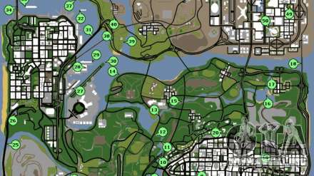 Mapa de ostras para GTA San Andreas