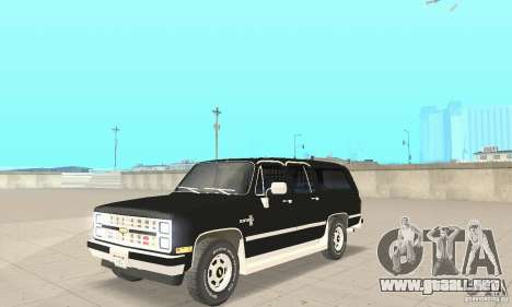 Chevrolet Suburban FBI 1986 para GTA San Andreas