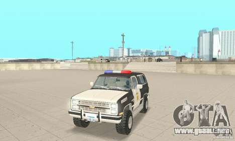 Chevrolet Blazer Sheriff Edition para GTA San Andreas