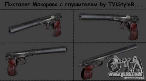 Pistola Makarov con silenciador para GTA San Andreas