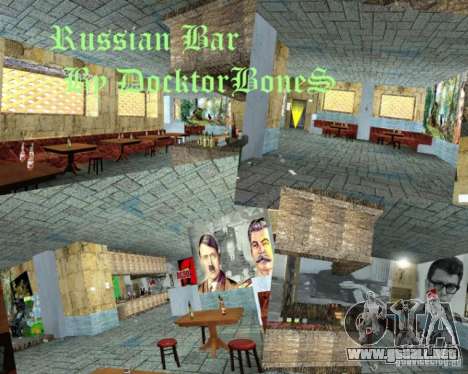 Bar inglés en Gantone en el estilo de la URSS para GTA San Andreas