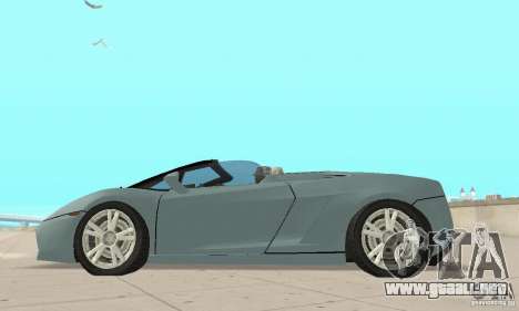 Lamborghini Gallardo Spyder para GTA San Andreas