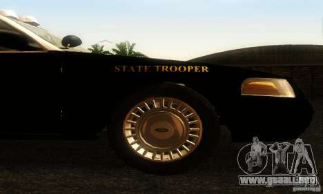 Ford Crown Victoria Wyoming Police para GTA San Andreas