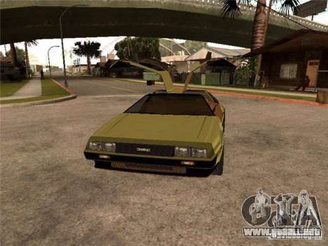 Golden DeLorean DMC-12 para GTA San Andreas