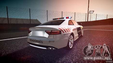 Audi S5 Hungarian Police Car white body para GTA 4