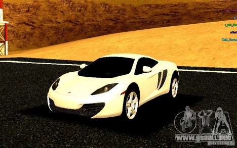 McLaren MP4-12C 2011 para GTA San Andreas