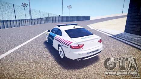 Audi S5 Hungarian Police Car white body para GTA 4