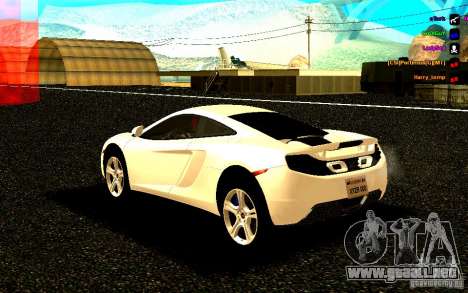 McLaren MP4-12C 2011 para GTA San Andreas