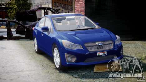 Subaru Impreza Sedan 2012 para GTA 4