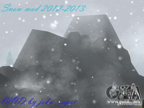Snow MOD 2012-2013 para GTA San Andreas