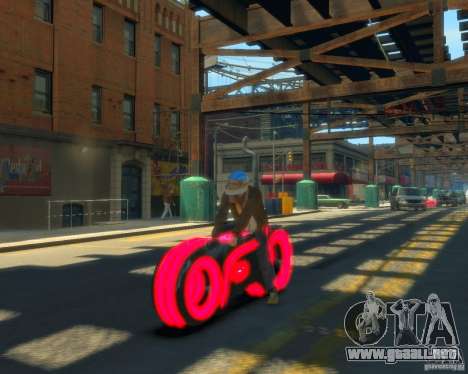 Motocicleta del trono (neón rojo) para GTA 4