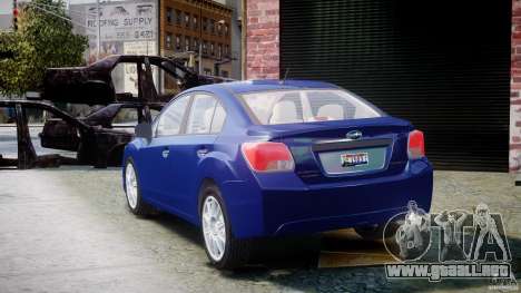 Subaru Impreza Sedan 2012 para GTA 4