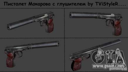 Pistola Makarov con silenciador para GTA San Andreas