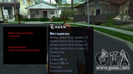 Máquinas de Spavn Rus para GTA San Andreas