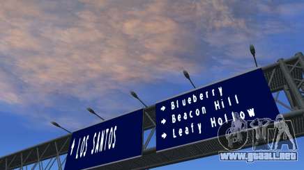 Carretera signos v1.1 para GTA San Andreas