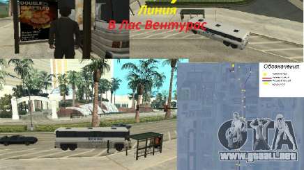 Línea de autobús en Las Venturas para GTA San Andreas