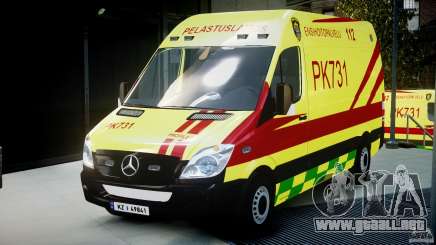 Mercedes-Benz Sprinter PK731 Ambulance [ELS] para GTA 4