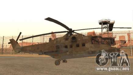 Mi-24P Desert Camo para GTA San Andreas
