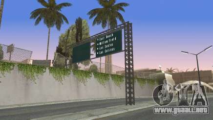 Carretera signos v1.0 para GTA San Andreas