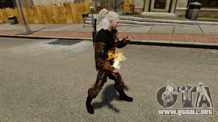 Fuego en las manos de Geralt para GTA 4