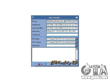 GTA Garage Mod Manager version 1.7 (270805) para GTA San Andreas
