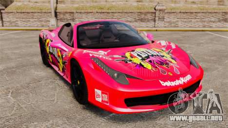 Ferrari 458 Spider Pink Pistol 027 Gumball 3000 para GTA 4