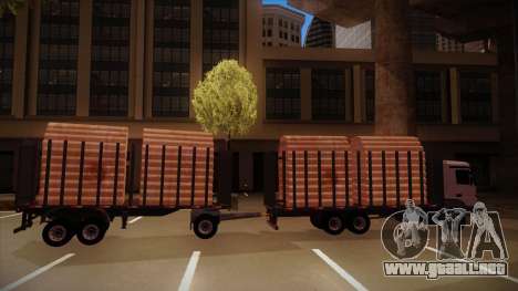 Camión semirremolque madera para MB 2644 trem fr para GTA San Andreas