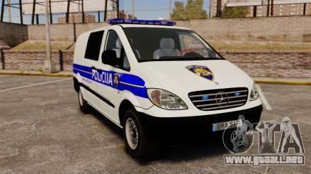 Mercedes-Benz Vito Croatian Police v2.0 [ELS] para GTA 4