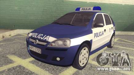 Opel Corsa C Policja para GTA San Andreas