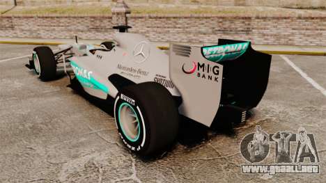 Mercedes AMG F1 W04 v5 para GTA 4