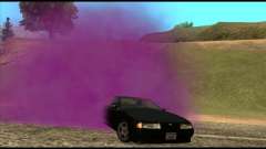 El nuevo color de humo por debajo de las ruedas para GTA San Andreas
