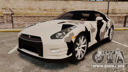 Nissan GT-R Black Edition 2012 Ski Slope Camo para GTA 4