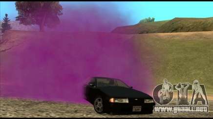 El nuevo color de humo por debajo de las ruedas para GTA San Andreas