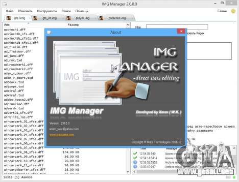 IMG Manager 2.0 para GTA San Andreas