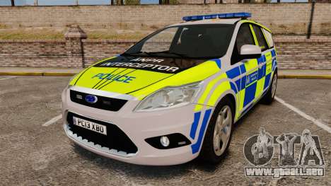 Ford Focus Estate Metropolitan Police [ELS] para GTA 4