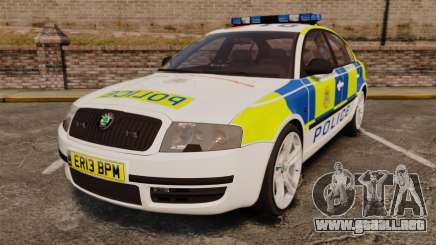 Skoda Superb 2006 Police [ELS] Whelen Edge para GTA 4