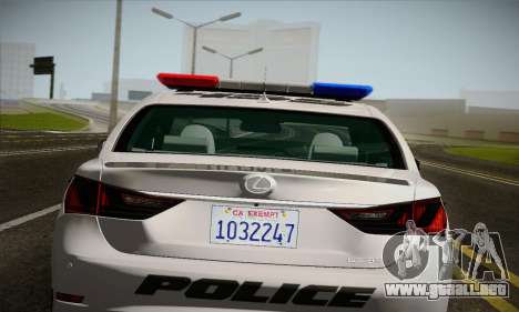 Lexus GS350 F Sport Series IV Police 2013 para GTA San Andreas