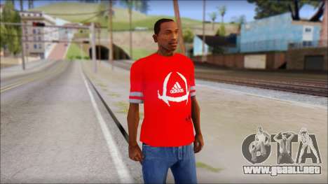T-Shirt Adidas Red para GTA San Andreas