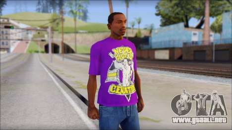 John Cena Purple T-Shirt para GTA San Andreas
