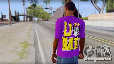 John Cena Purple T-Shirt para GTA San Andreas