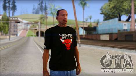 Chicago Bulls Black T-Shirt para GTA San Andreas