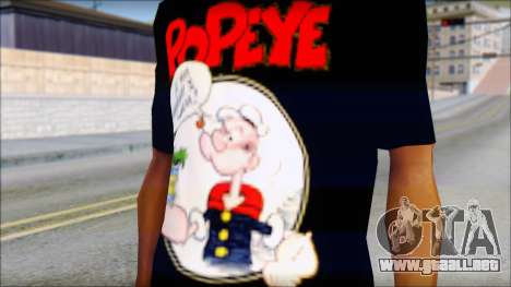 Popeye T-Shirt para GTA San Andreas