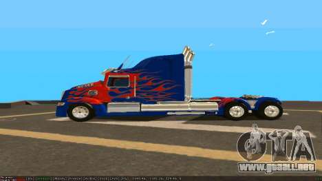 Peterbilt 379 Optimus Prime para GTA San Andreas