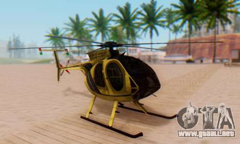 El MD500E helicóptero v2 para GTA San Andreas